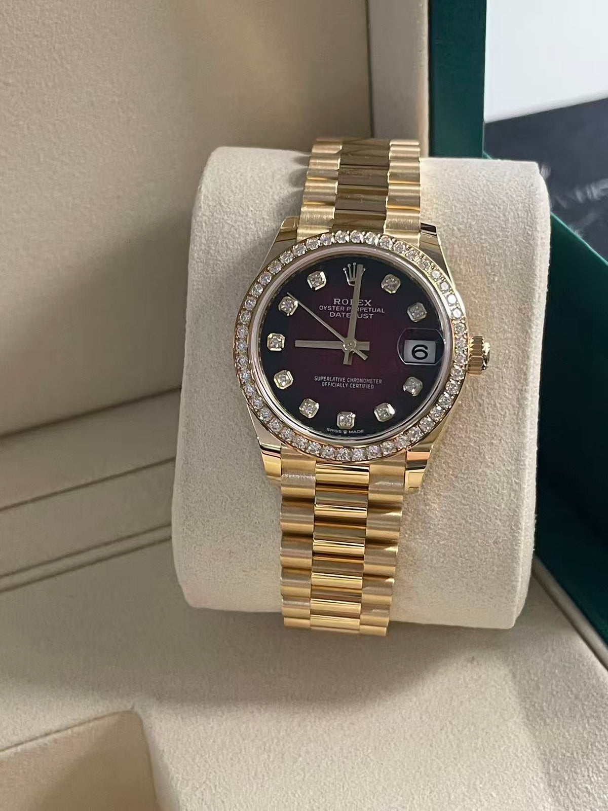 Rolex Datejust 31 278288RBR G Red Ombre President 2026
