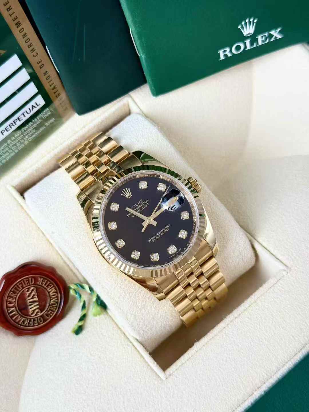ROLEX 116238 black diamond jubilee 22links