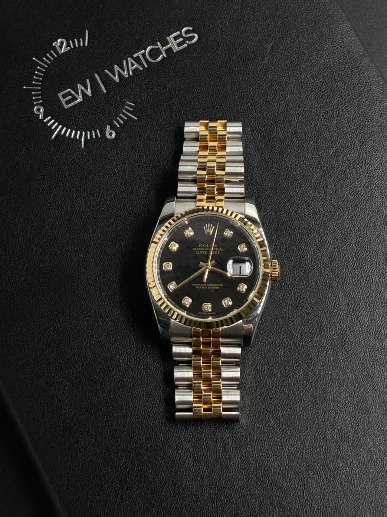 Rolex Datejust 36 116233G BLACK JUB 2009 full set