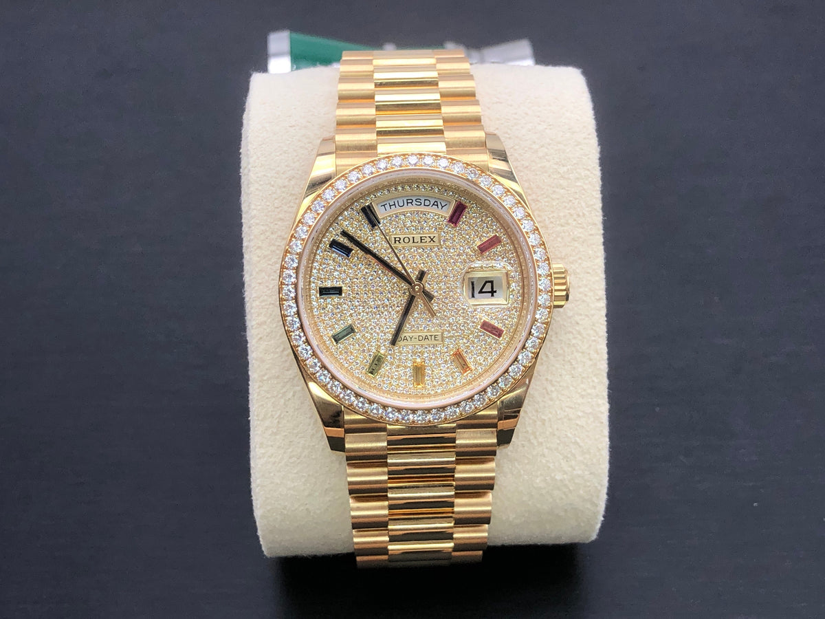 Rolex Day-Date 128348RBR rainbow Paved 2025