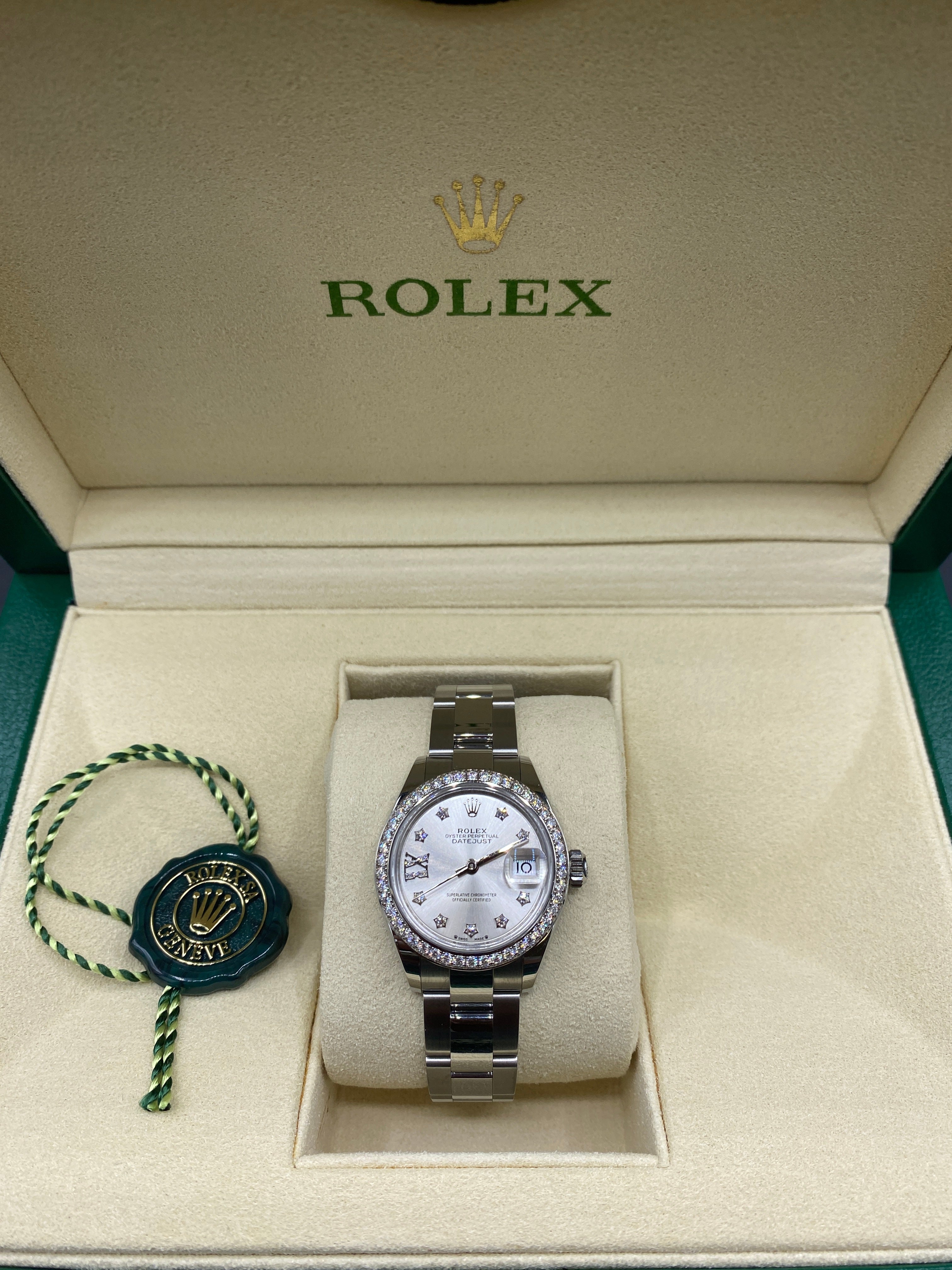 Rolex Lady-Datejust 279384RBR G Silver Star Oyster