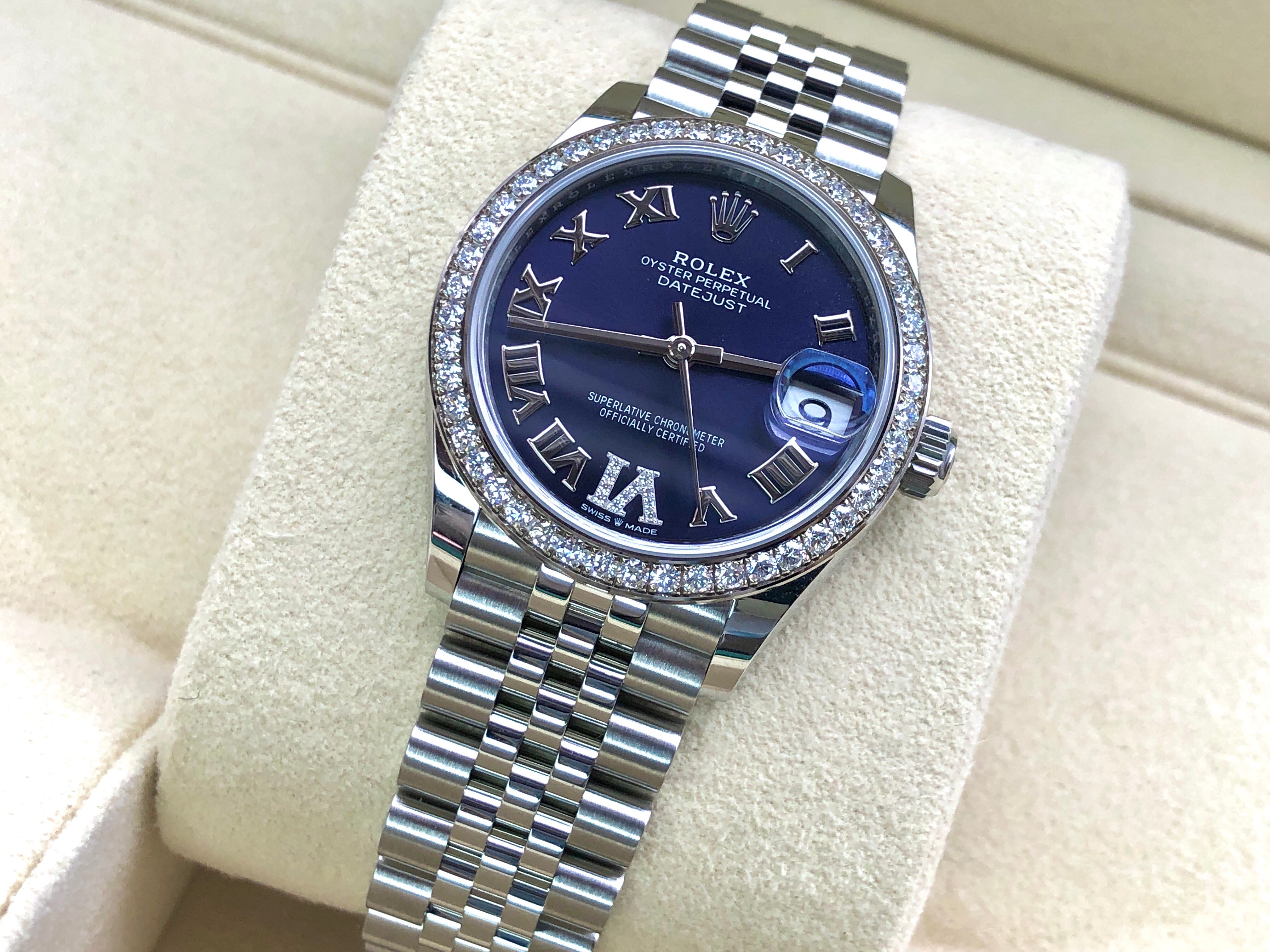 Rolex Datejust 31 278384RBR Purple Roman VI Jubilee