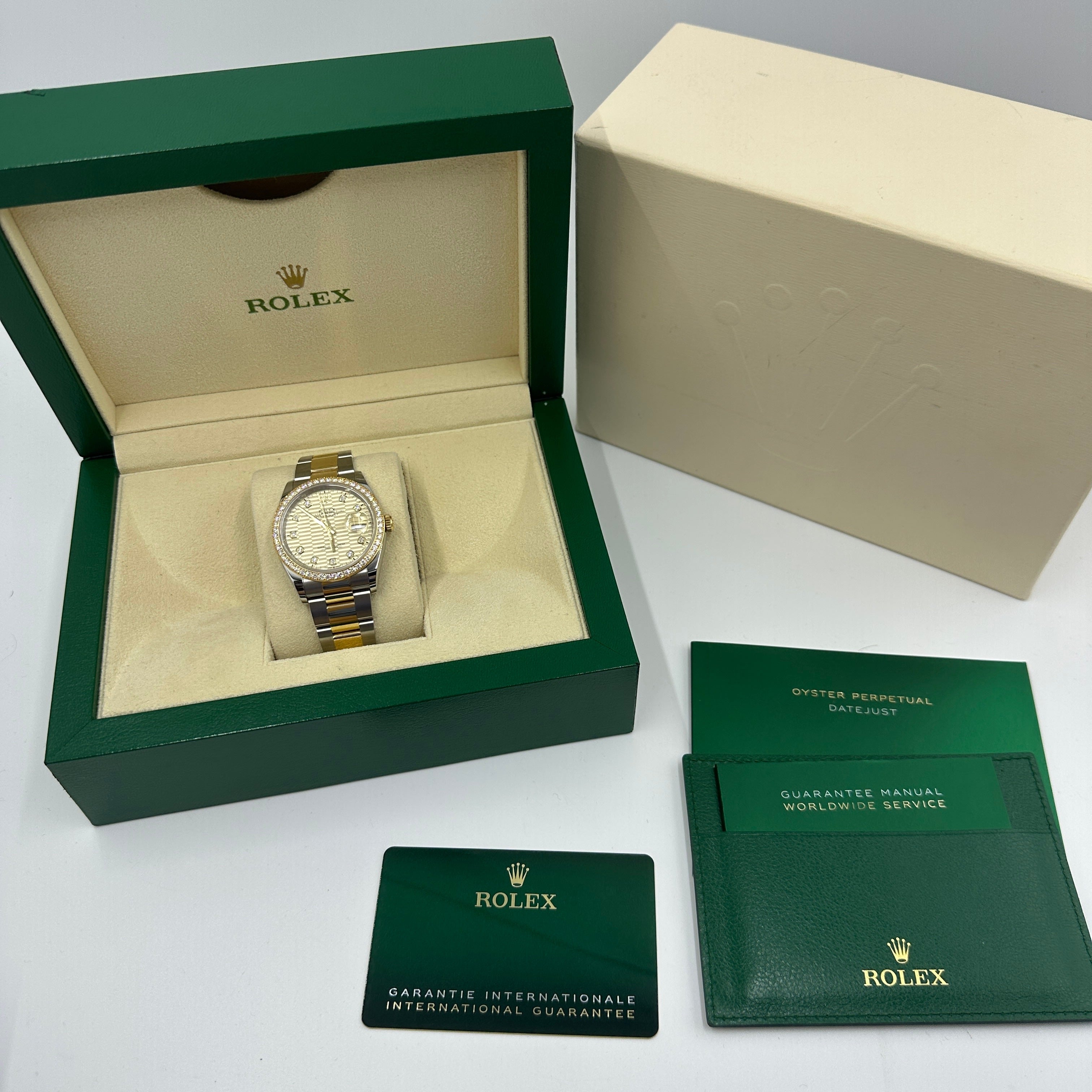 Rolex Datejust 36 126283G Champ Fluted Oyster 2024