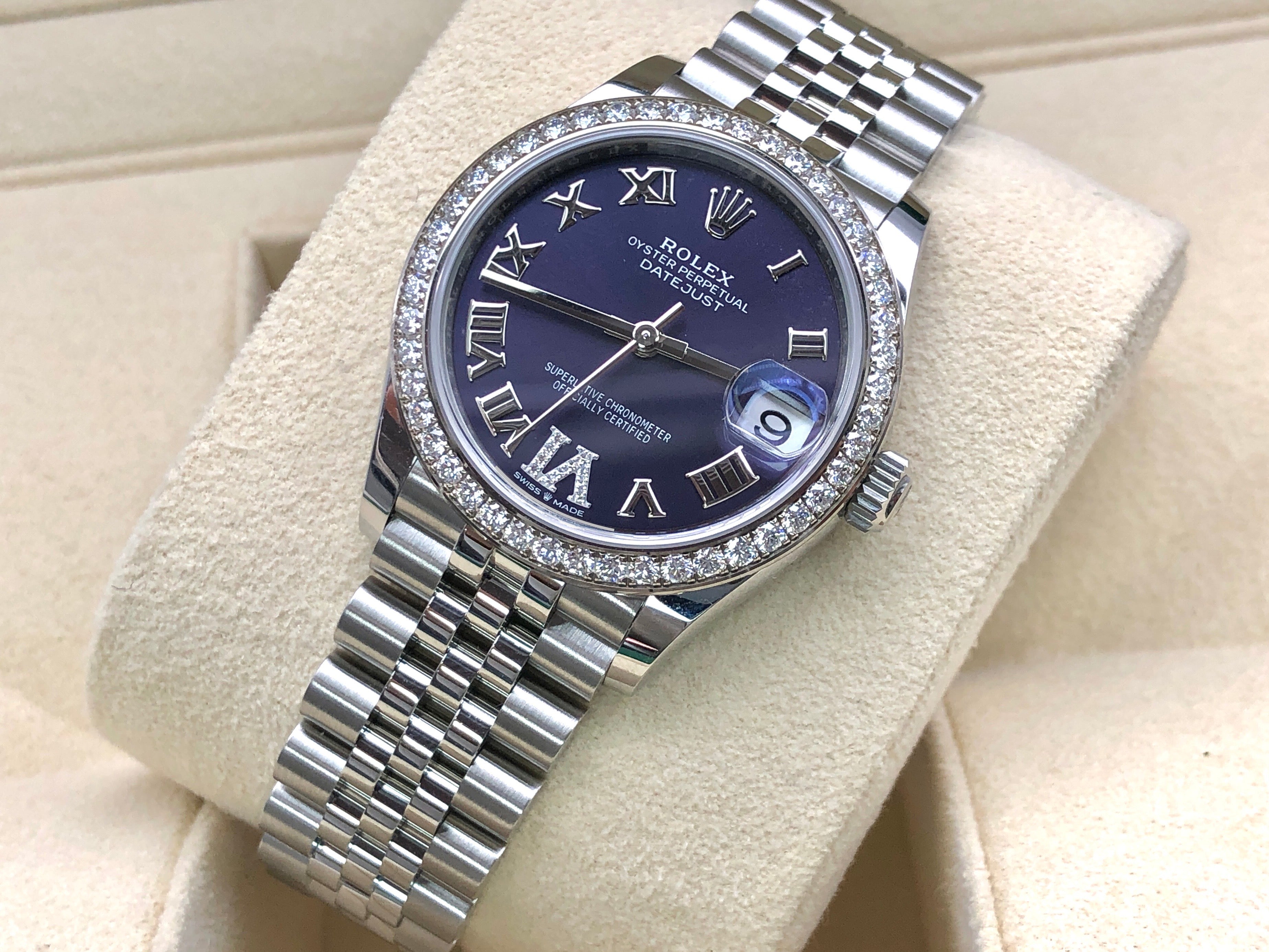 Rolex Datejust 31 278384RBR Purple Roman VI Jubilee
