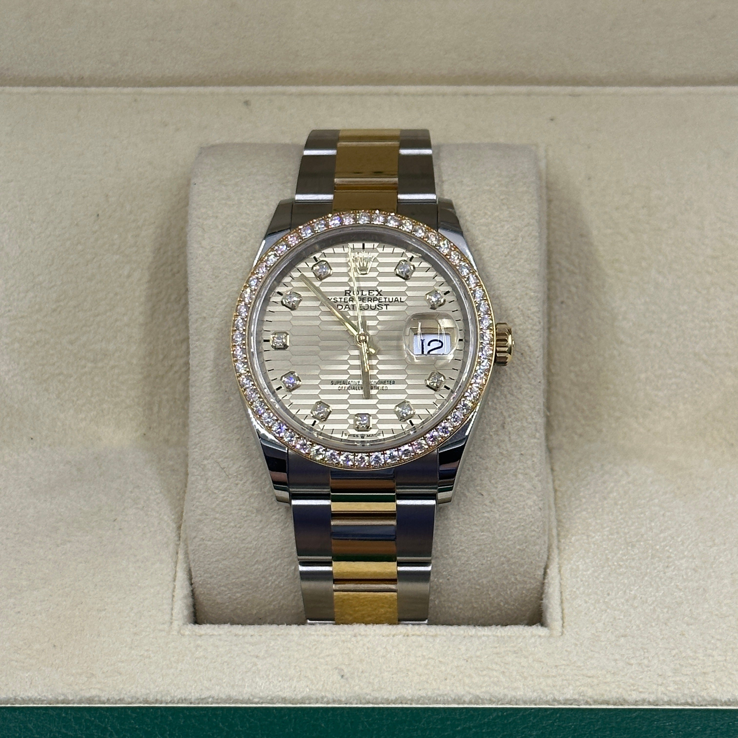 Rolex Datejust 36 126283G Champ Fluted Oyster 2024