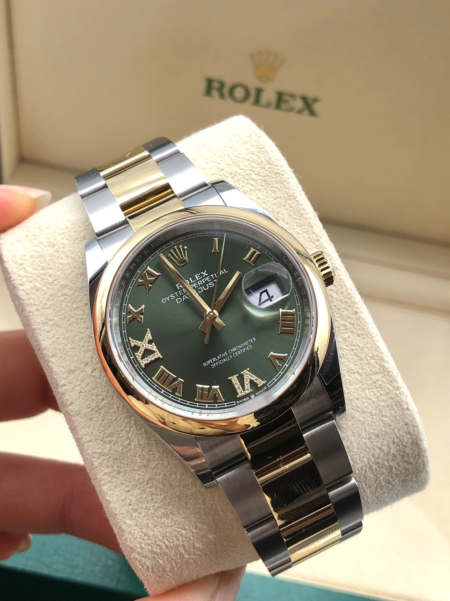 Rolex Datejust 36 126203 Grüne VIIX Oyster 2025