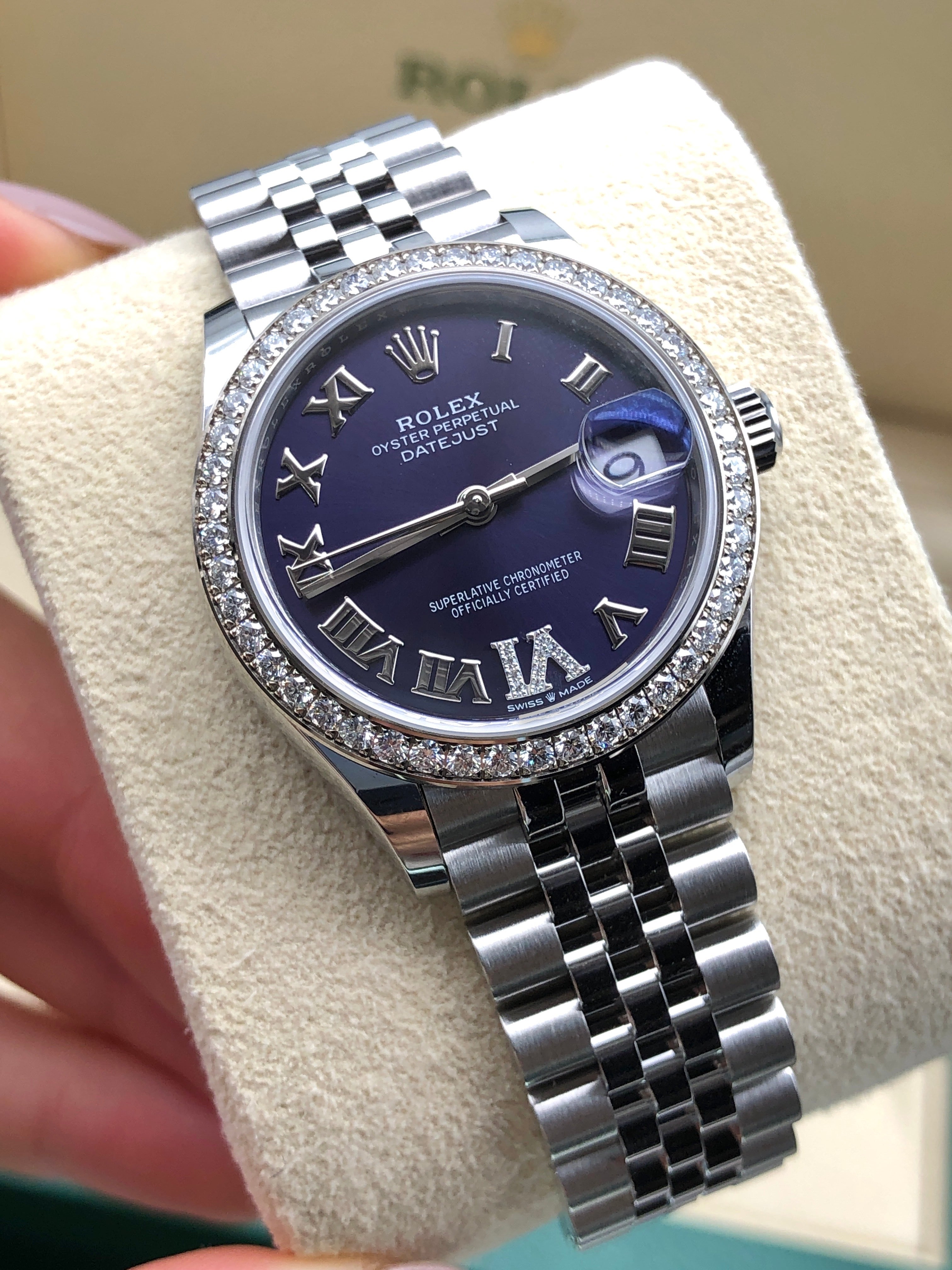 Rolex Datejust 31 278384RBR Purple Roman VI Jubilee