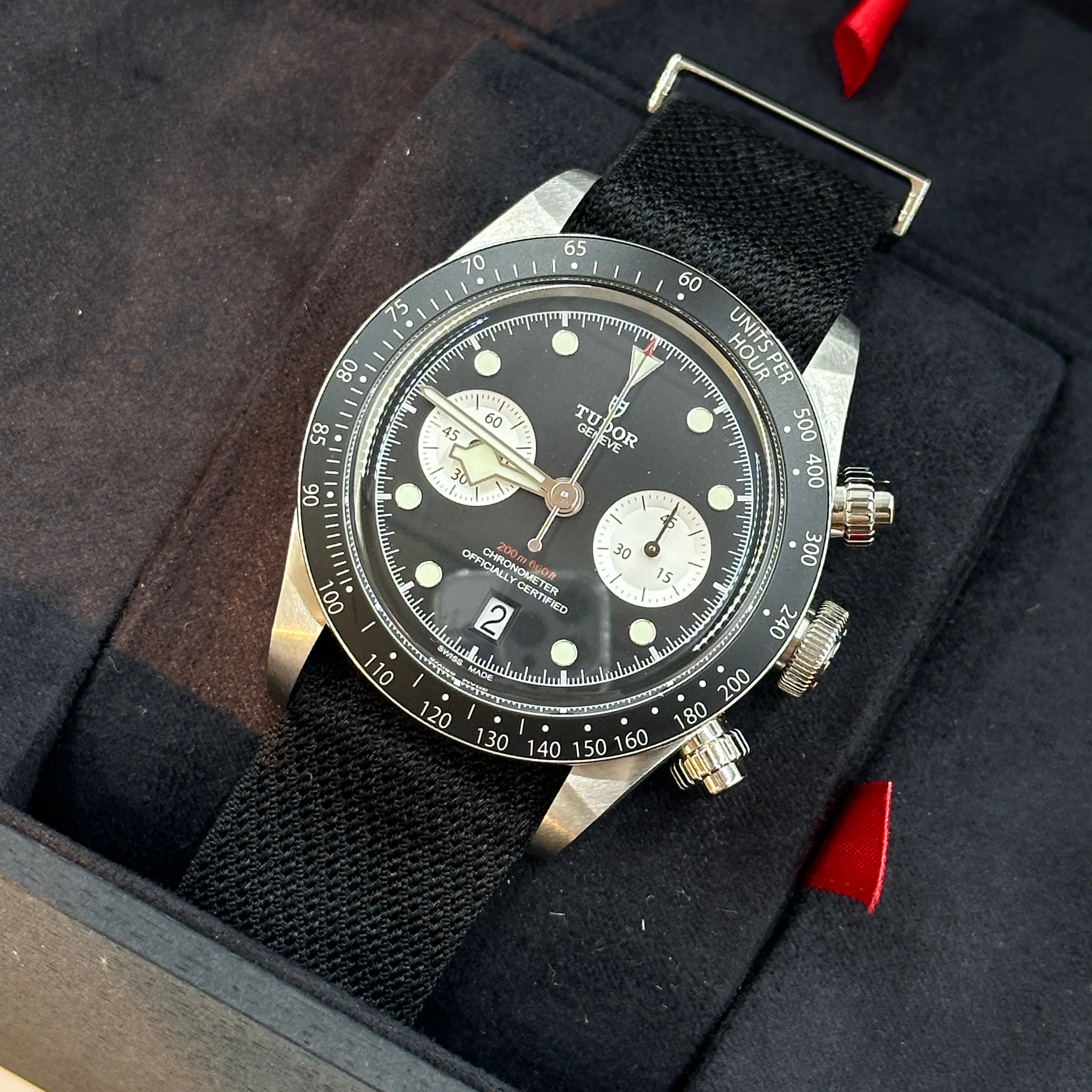 Tudor Black Bay Chrono 41 mm 79360N-0007 Schwarz gewebt 2023