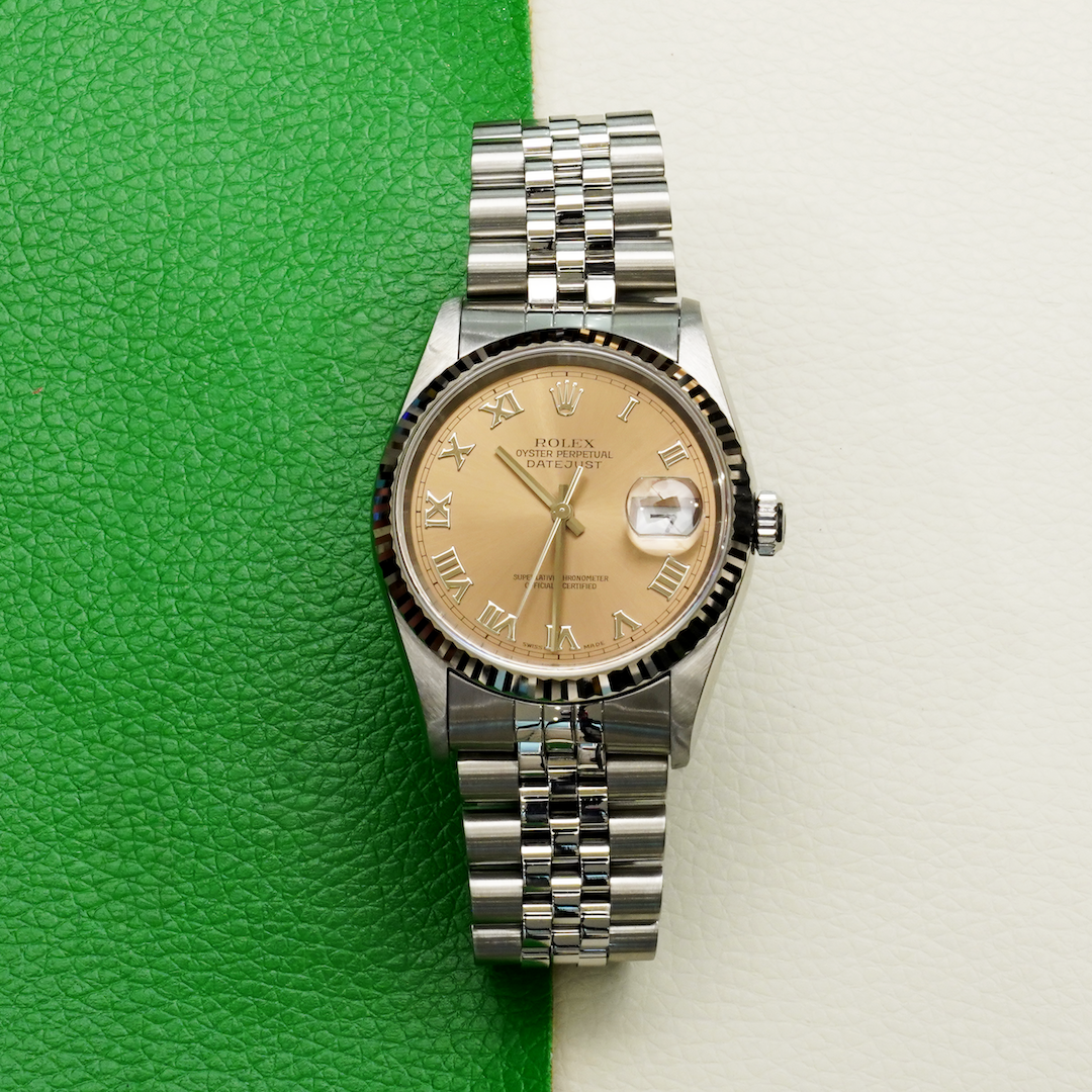 Rolex Datejust 36 16234 Pink Roman Jubilee 1999 full set