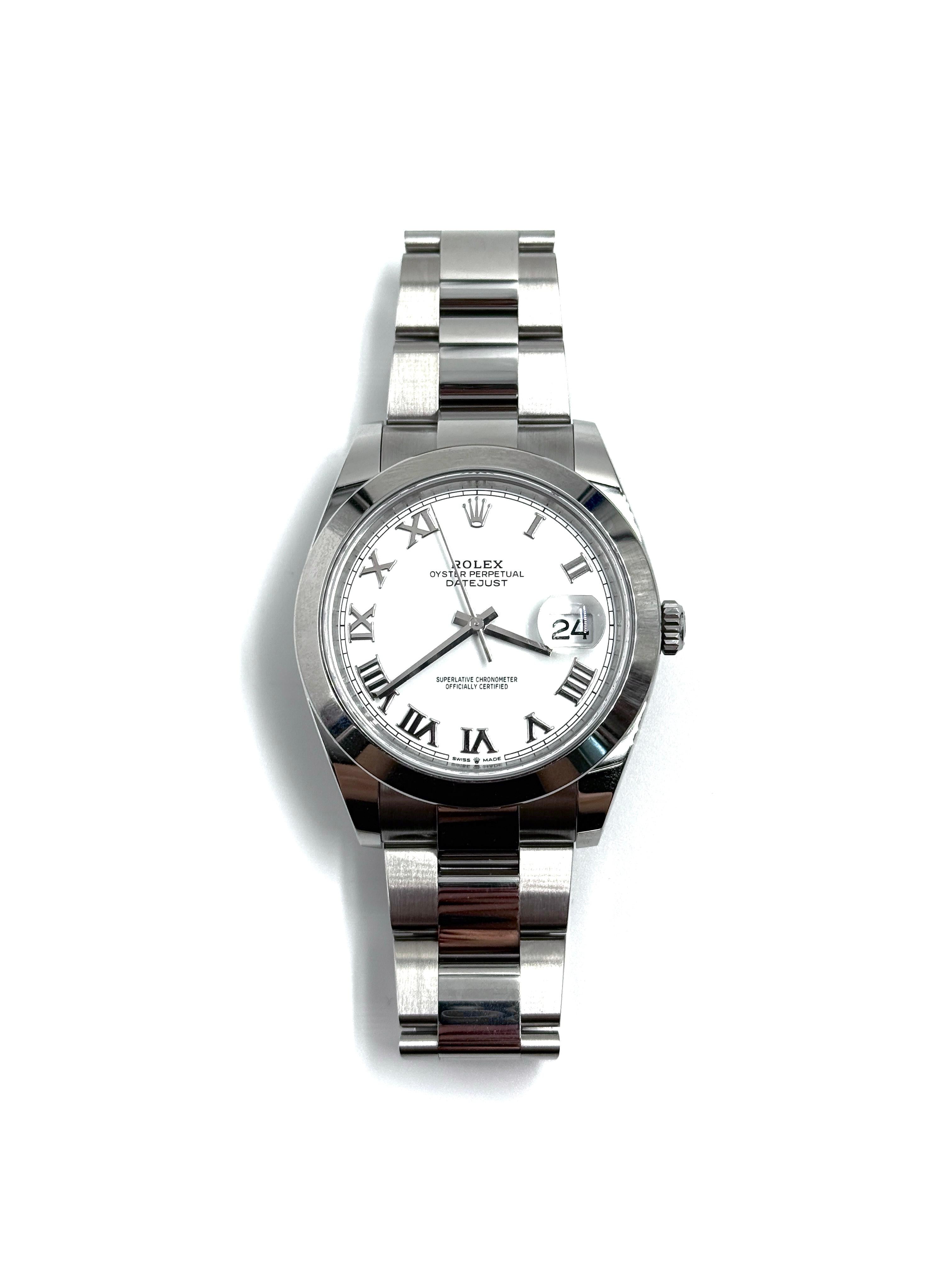 Rolex Datejust 41 126300 Weiße römische Auster 2024