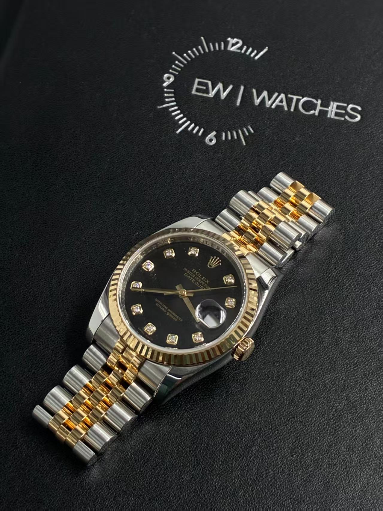 Rolex Datejust 36   116233G BLACK JUB  2009 full set
