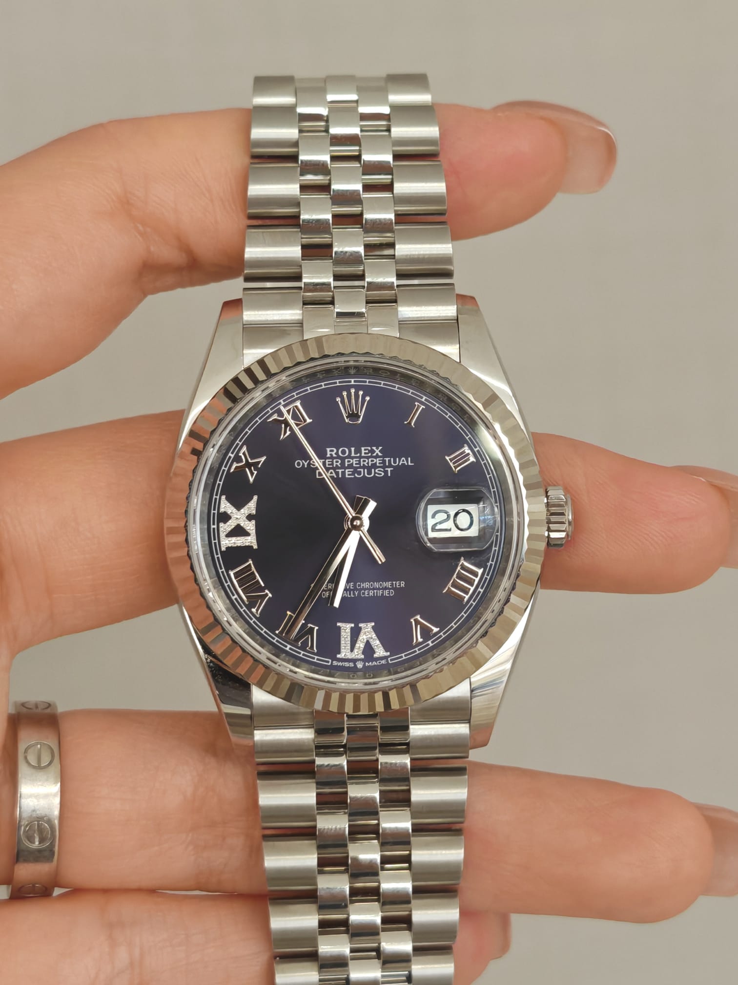 Rolex Datejust 36 126234 Lila VIIX Jubiläum 2024