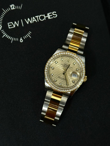 Rolex Datejust 36 126283G Champ Fluted Oyster 2024