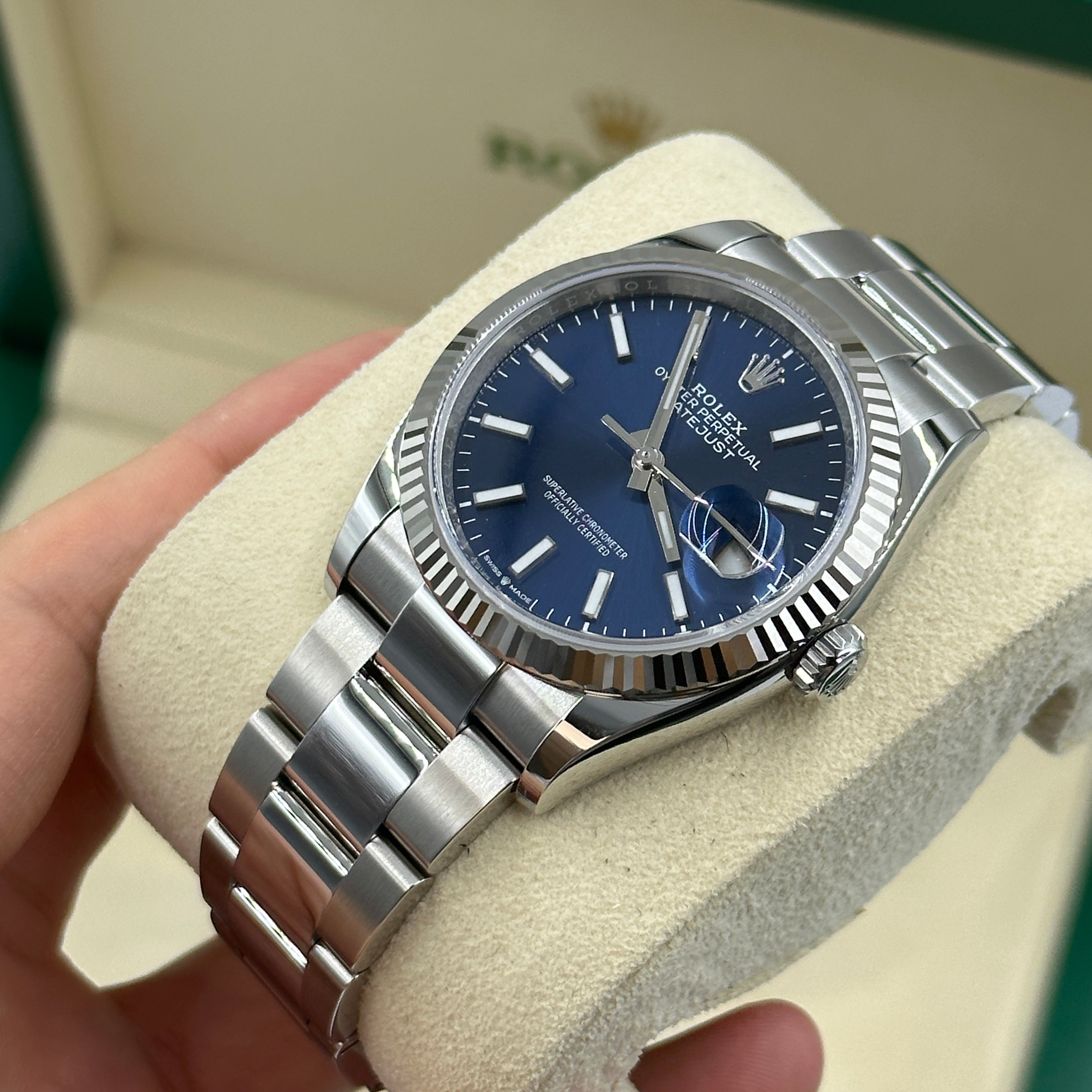 Rolex Datejust 36 126234 Blauer Index Oyster 2025