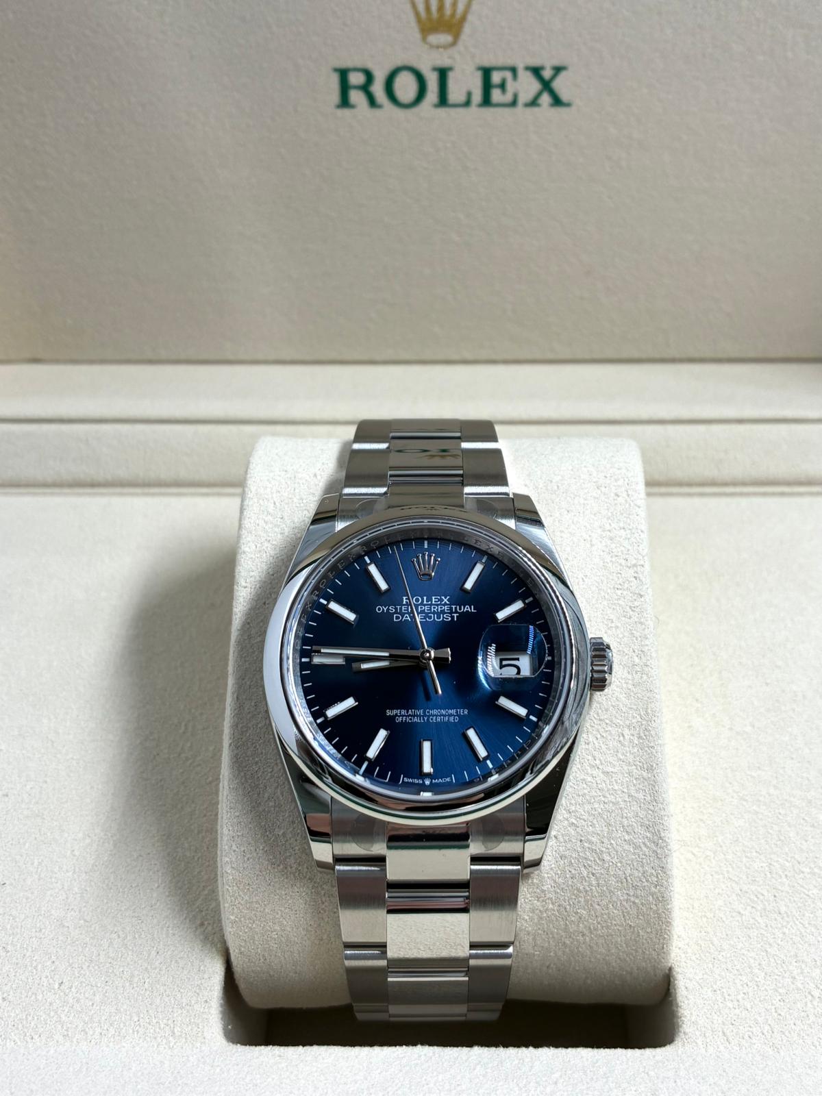 Rolex Datejust 36 126200 Blue Index Dial Oyster 2025