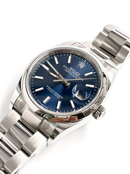 Rolex Datejust 36 126200 Blue Index Dial Oyster 2025