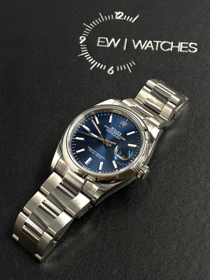 Rolex Datejust 36 126200 Blue Index Dial Oyster 2025