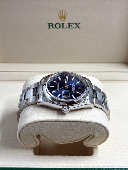 Rolex Datejust 36 126200 Blue Index Dial Oyster 2025