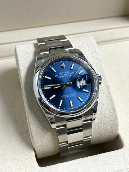 Rolex Datejust 36 126200 Blue Index Dial Oyster 2025
