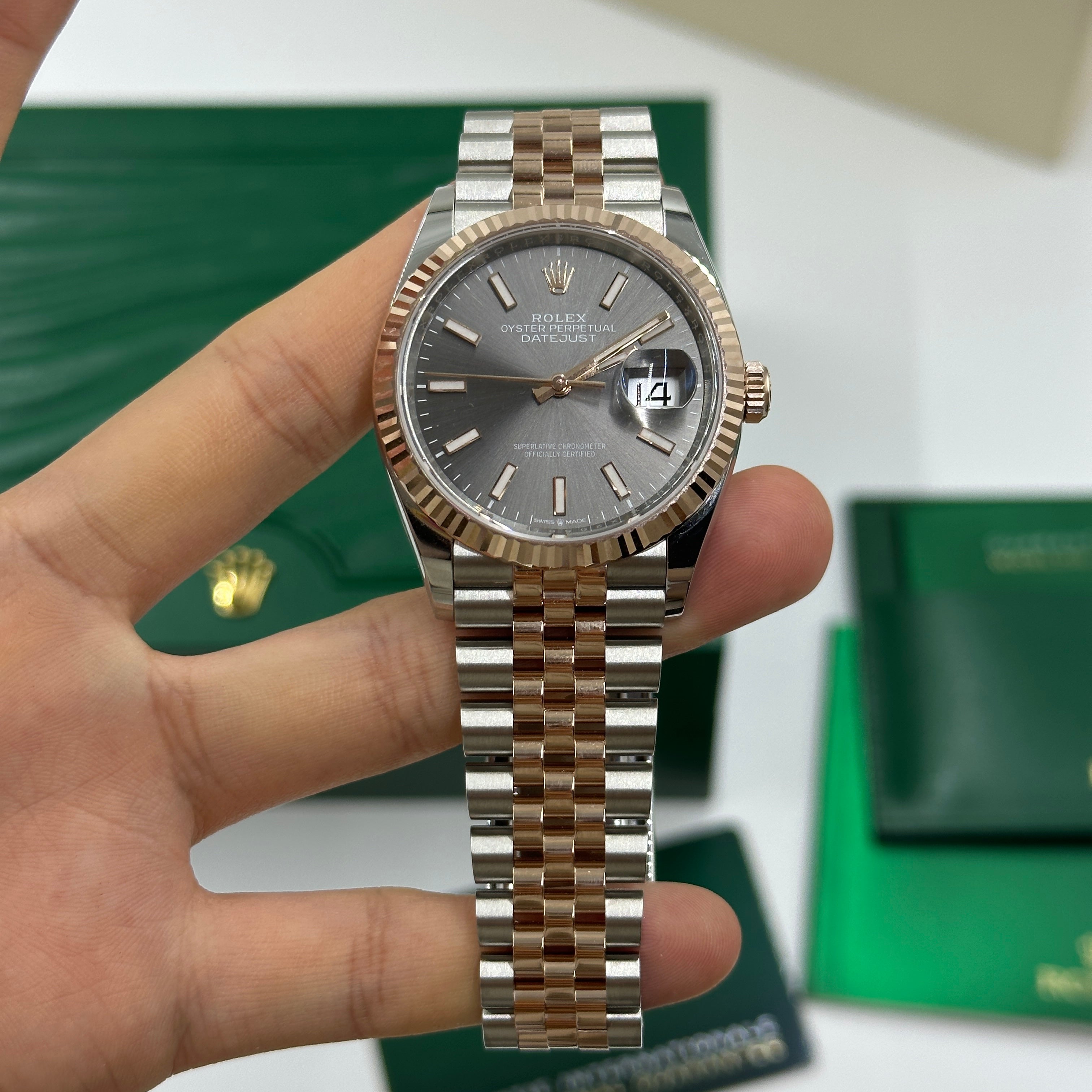 Rolex Datejust 36 126231 Grau Index Jubilee 2024
