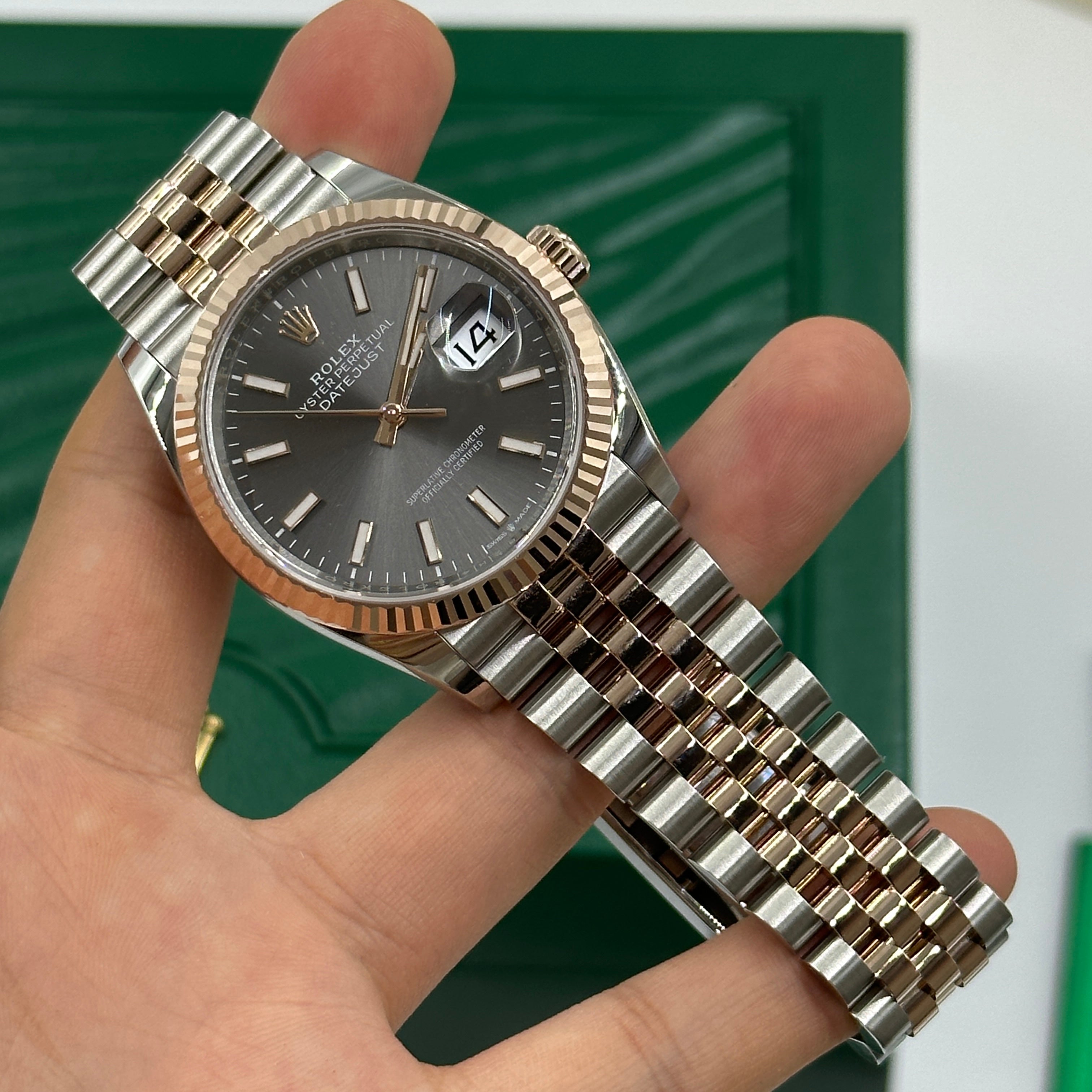 Rolex Datejust 36 126231 Grau Index Jubilee 2024