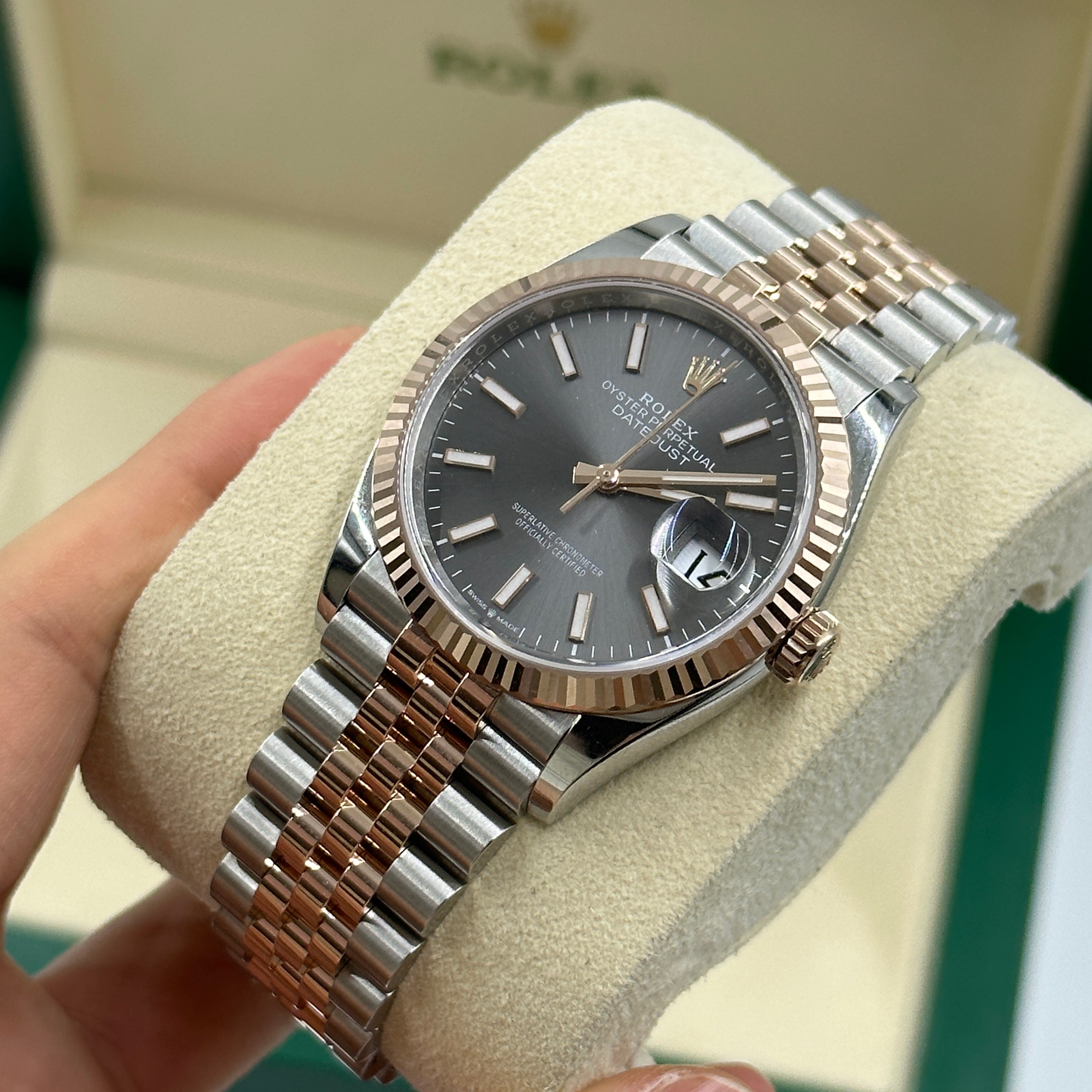 Rolex Datejust 36 126231 Grau Index Jubilee 2024