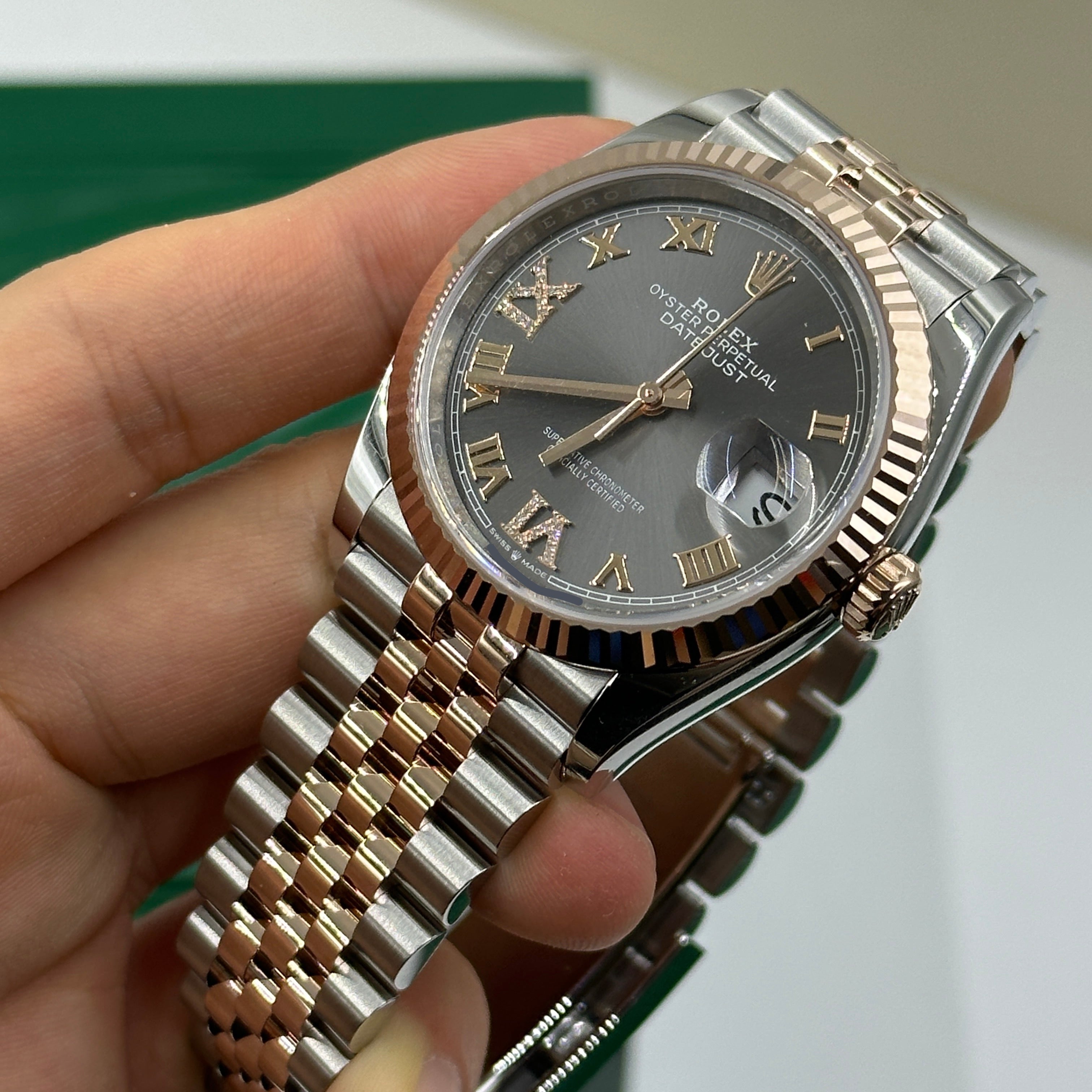 Rolex Datejust 36 126231 Grau VIIX Roman Oyster 2025