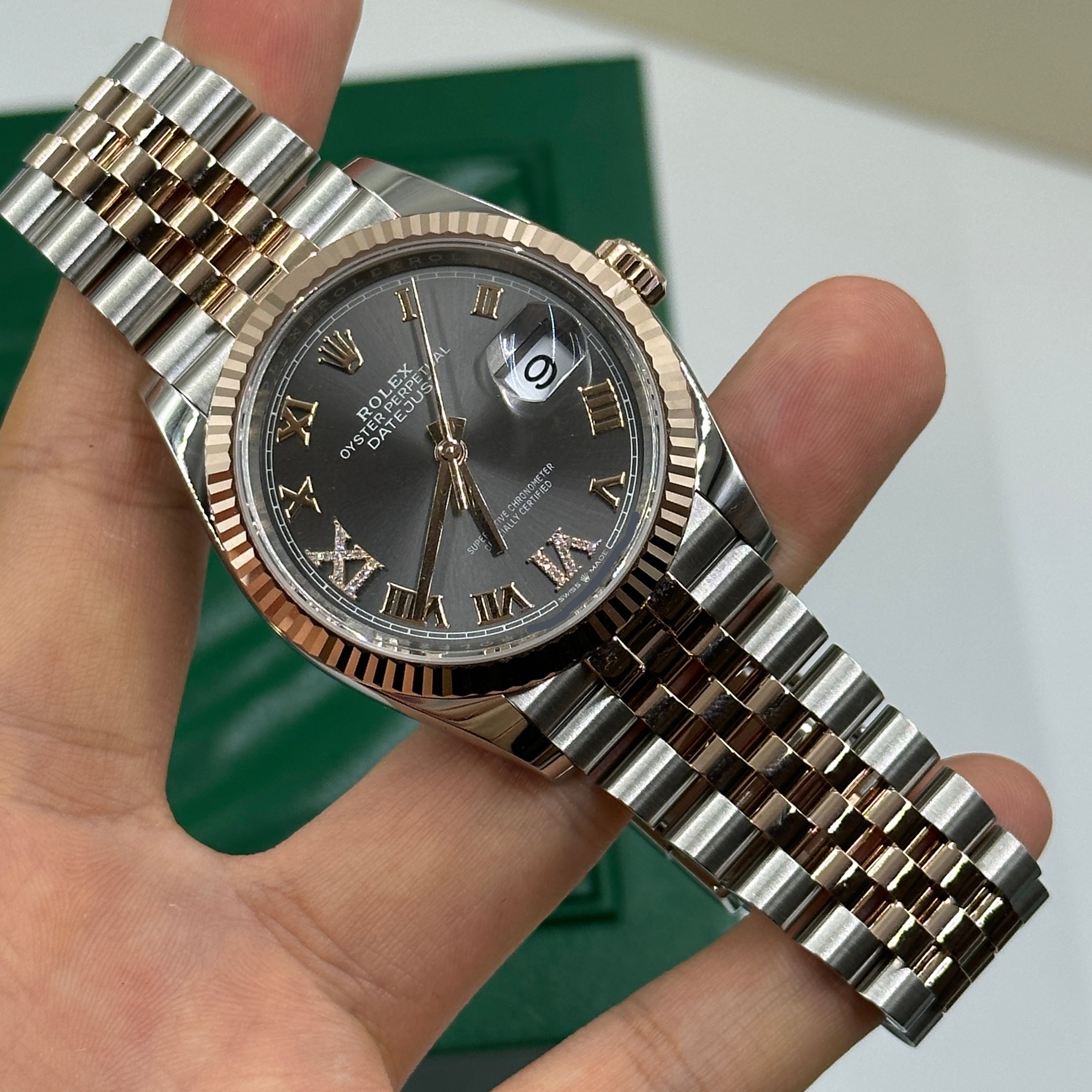 Rolex Datejust 36 126231 Grau VIIX Roman Oyster 2025