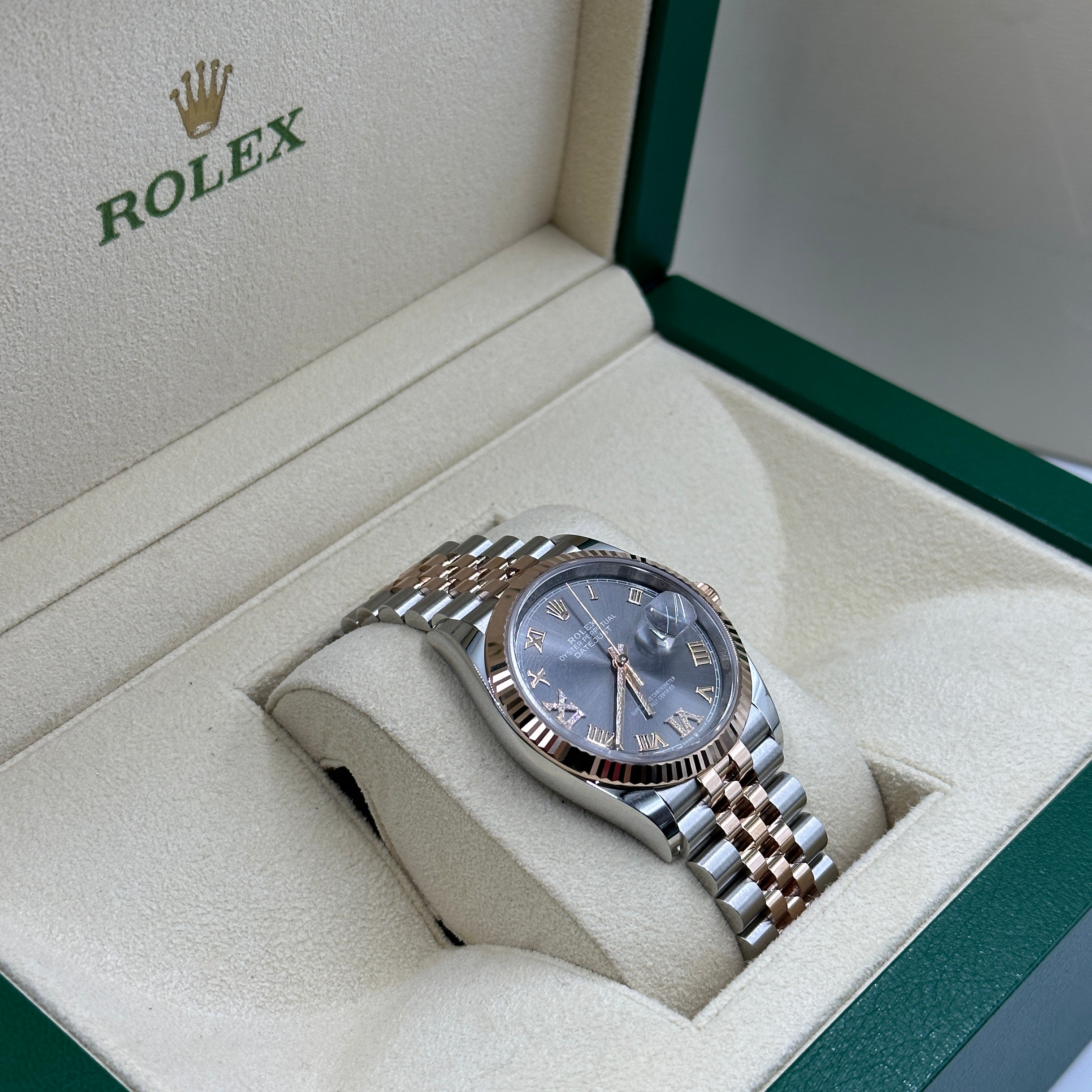 Rolex Datejust 36 126231 Grau VIIX Roman Oyster 2025