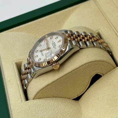 Rolex Datejust 36 126231G Silber geriffeltes Jubiläum 2024