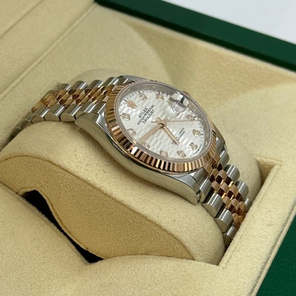 Rolex Datejust 36 126231G Silber geriffeltes Jubiläum 2024