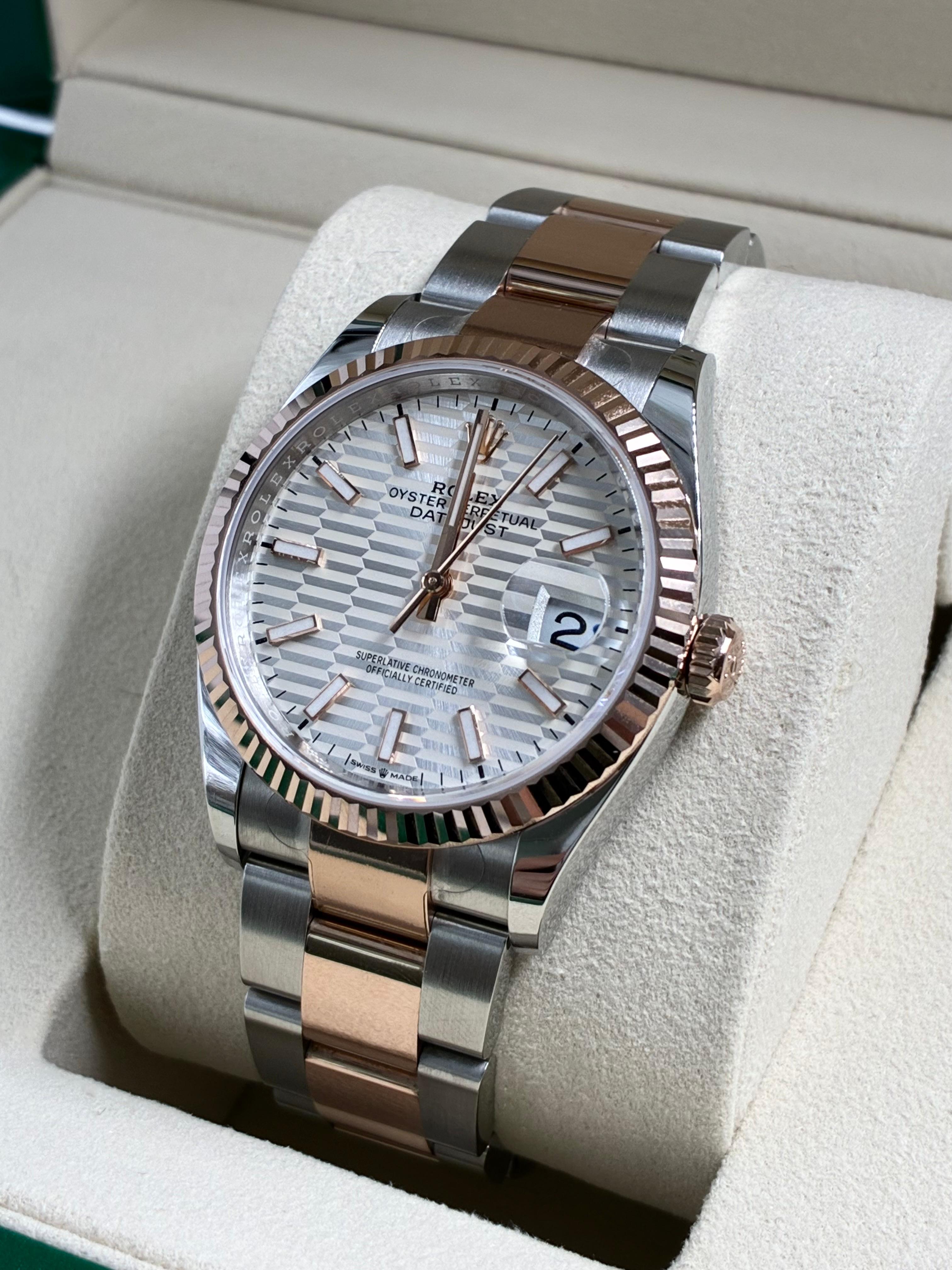 Rolex Datejust 36 126231 Silver Index Fluted Oyster 2024