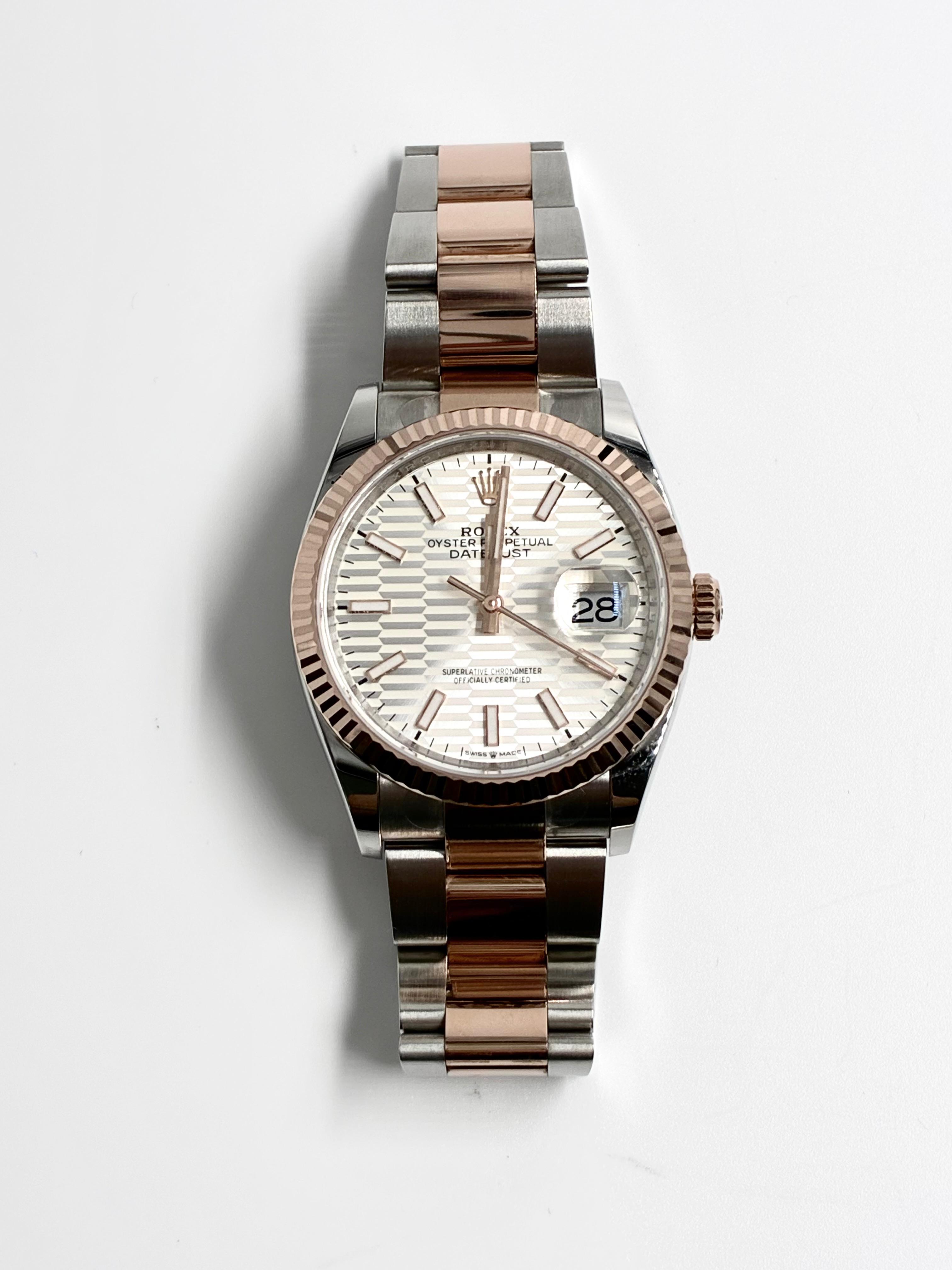 Rolex Datejust 36 126231 Silver Index Fluted Oyster 2024