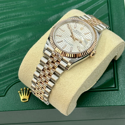 Rolex Datejust 36 126231 Silber Index geriffelt Jubilee 2024