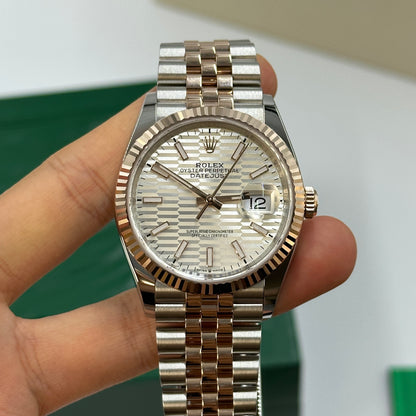 Rolex Datejust 36 126231 Silber Index geriffelt Jubilee 2024