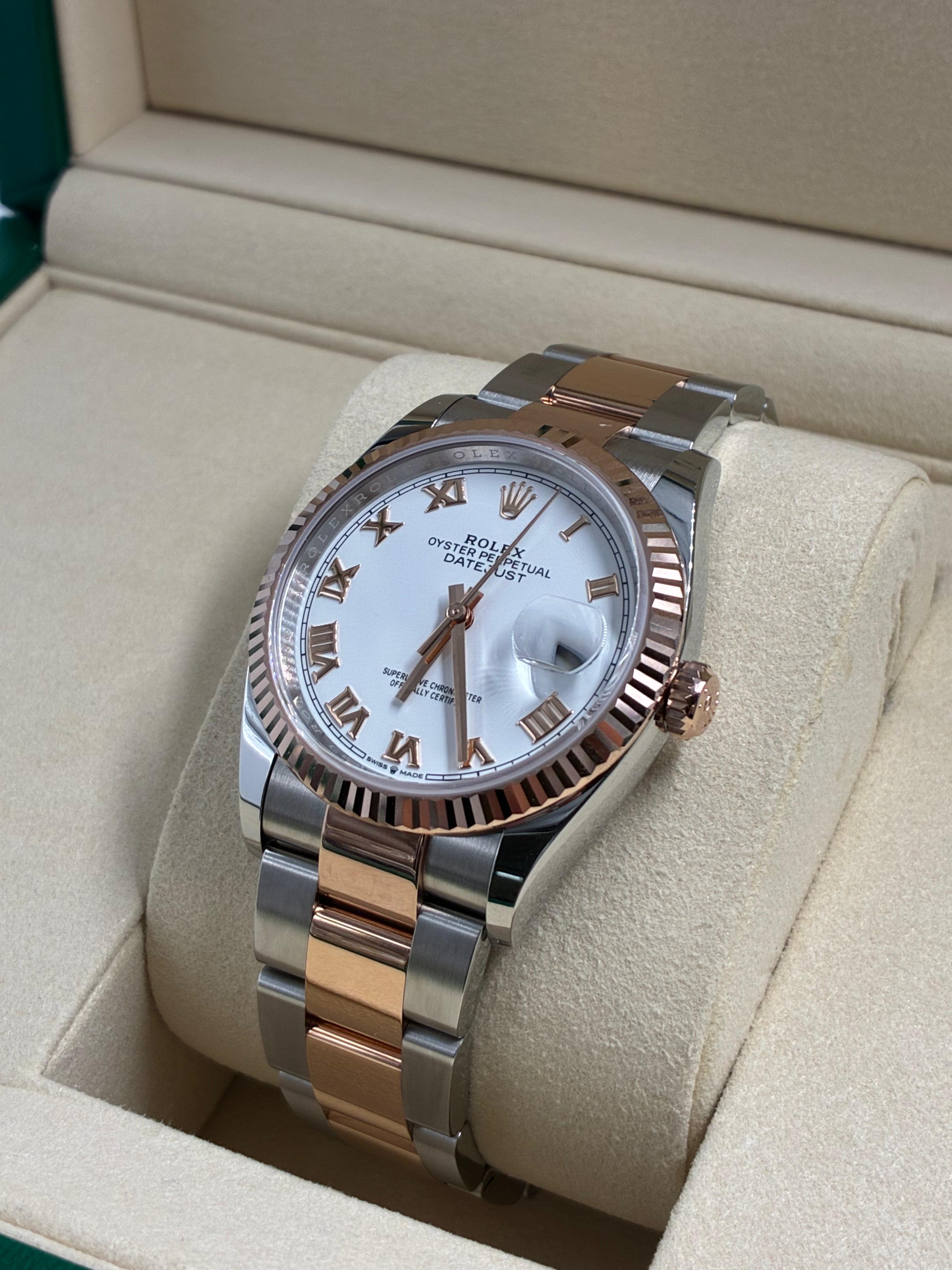 Rolex Datejust 36 126231 White Roman Oyster 2025