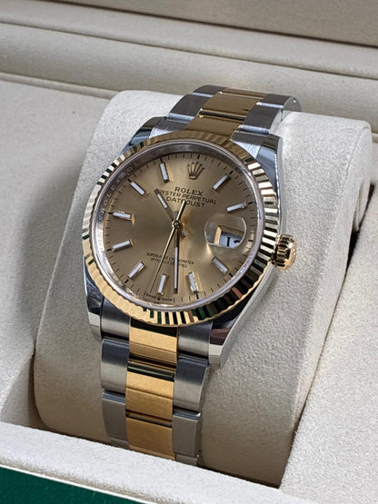Rolex Datejust 36 126233 Champagne Index Dial Oyster 2026