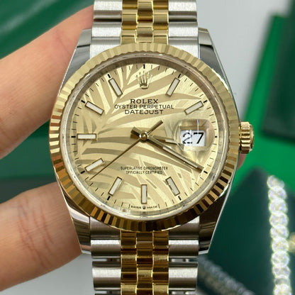 Rolex Datejust 36 126233 Champ Palm Jubilee 2024