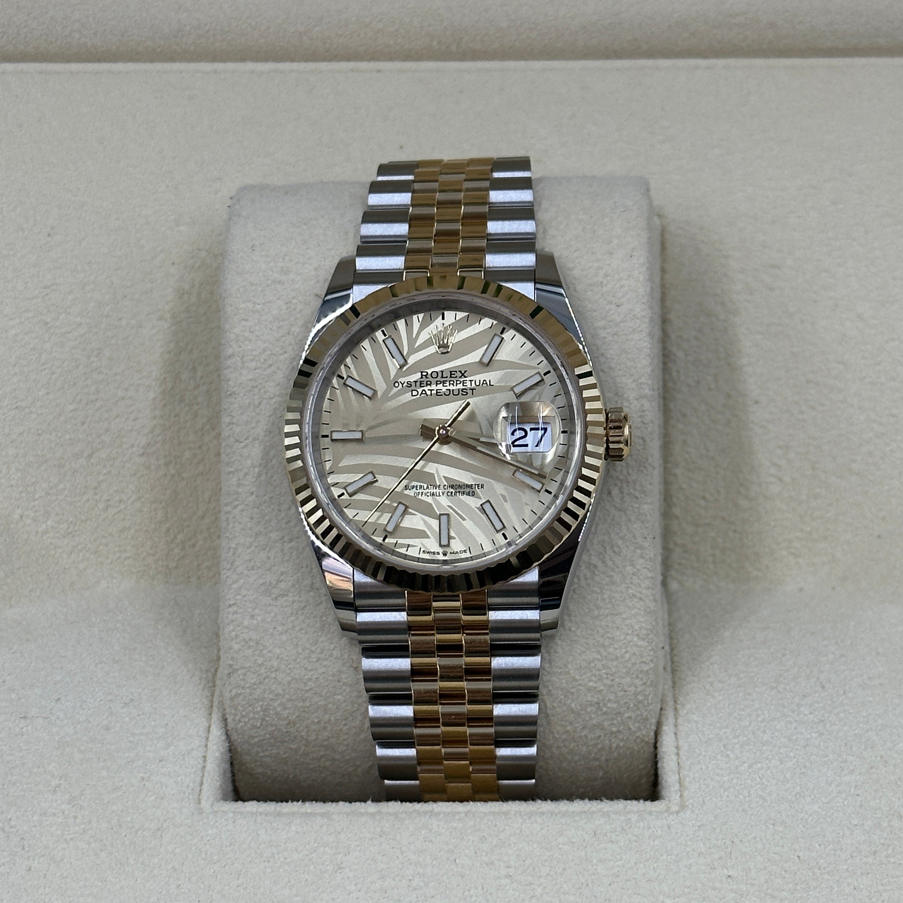 Rolex Datejust 36 126233 Champ Palm Jubilee 2024