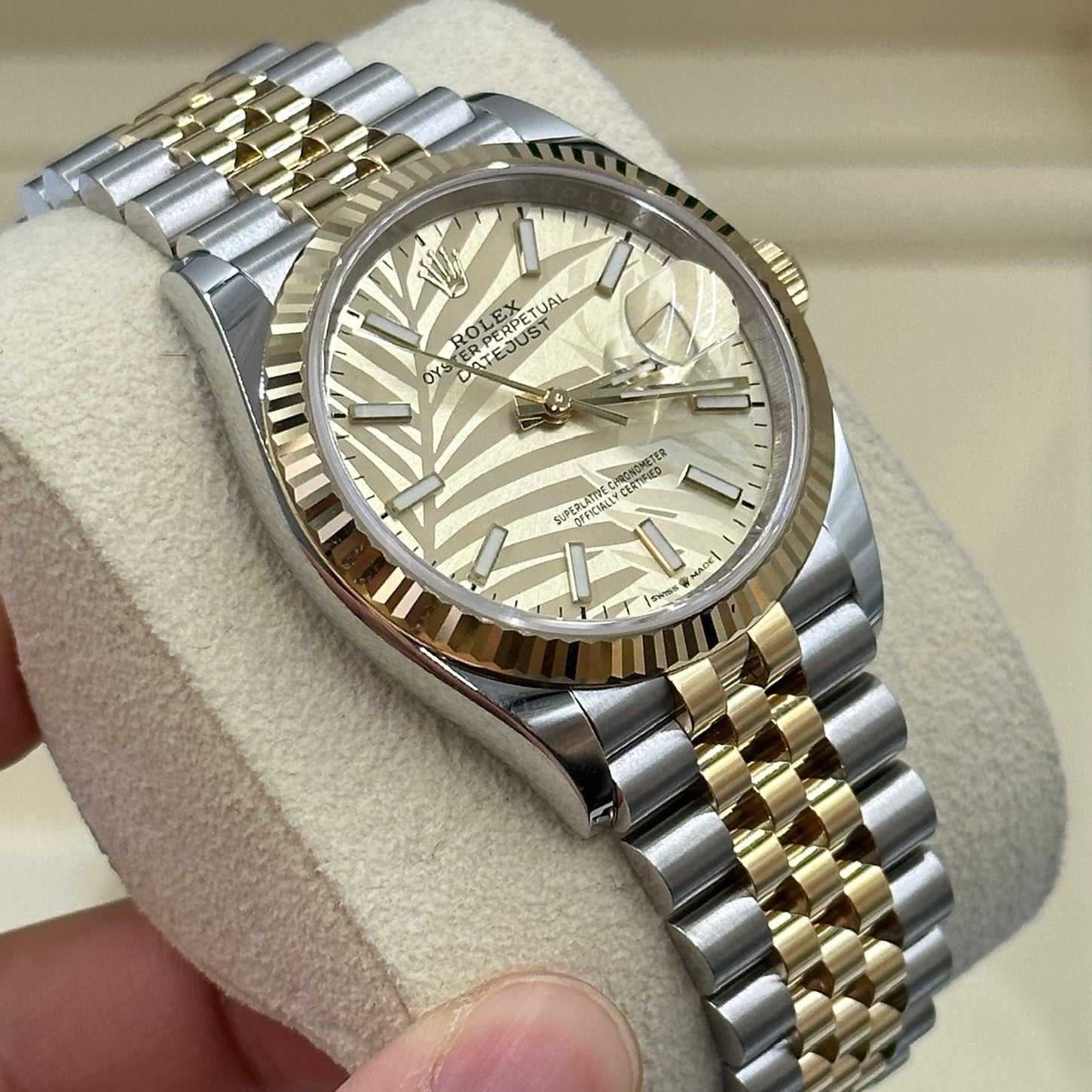 Rolex Datejust 36 126233 Champ Palm Jubilee 2024