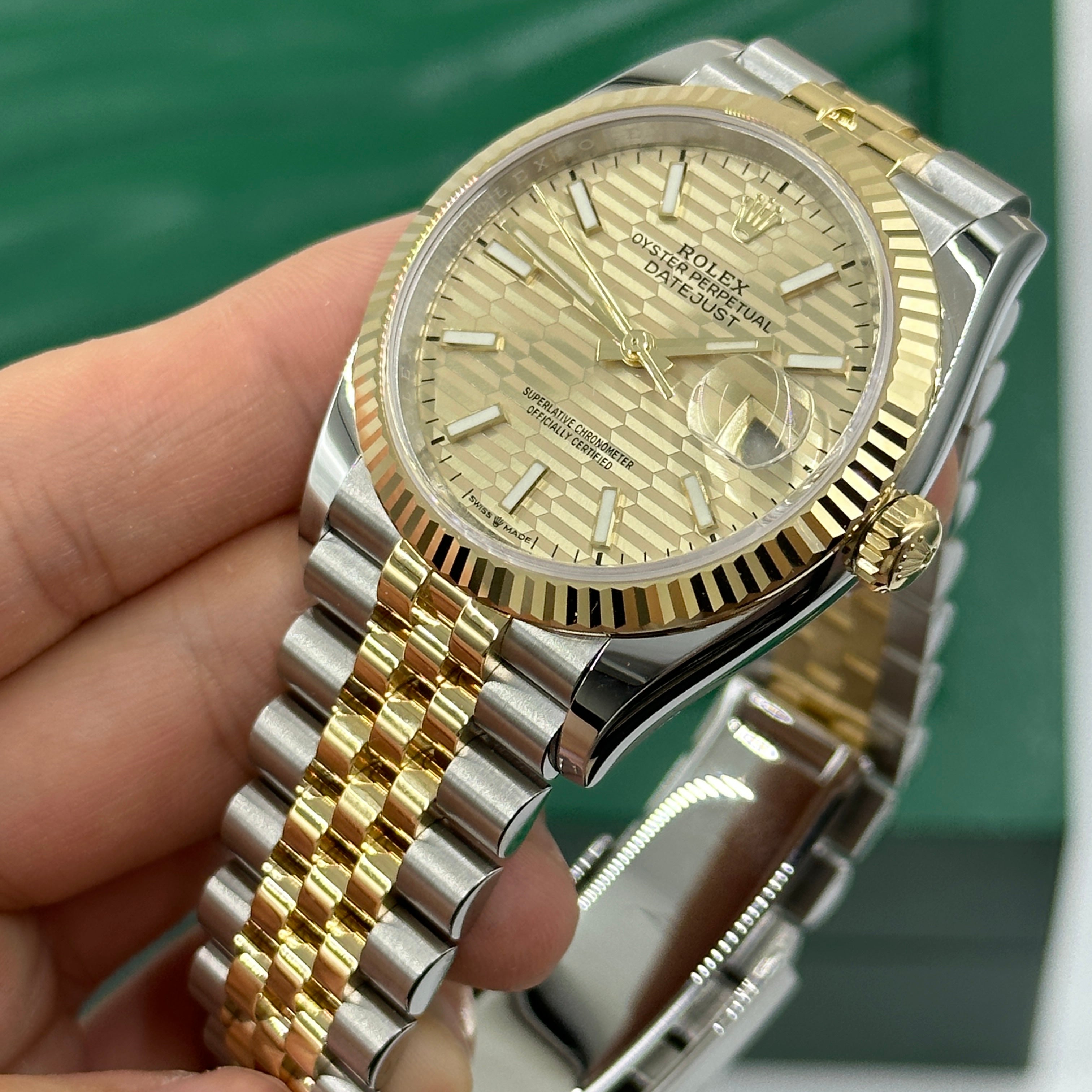Rolex Datejust 36 126233 Champ Flute Jubilee 2024