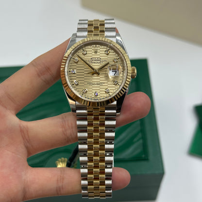 Rolex Datejust 36 126233G Champ Fluted Jubilee 2024