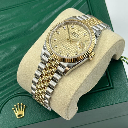 Rolex Datejust 36 126233G Champ Fluted Jubilee 2024