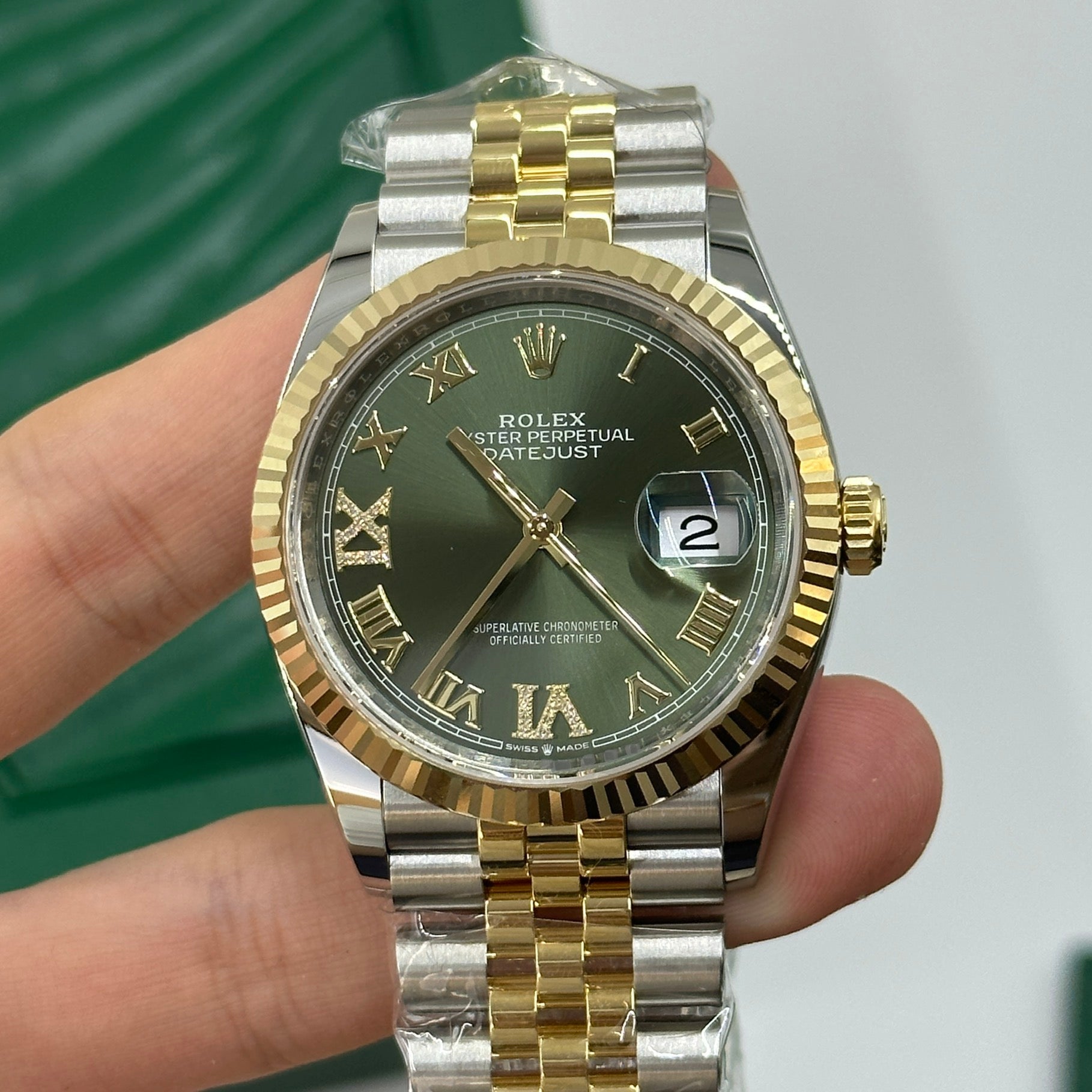 Rolex Datejust 36 126233 Grün VIIX Jubiläum 2024