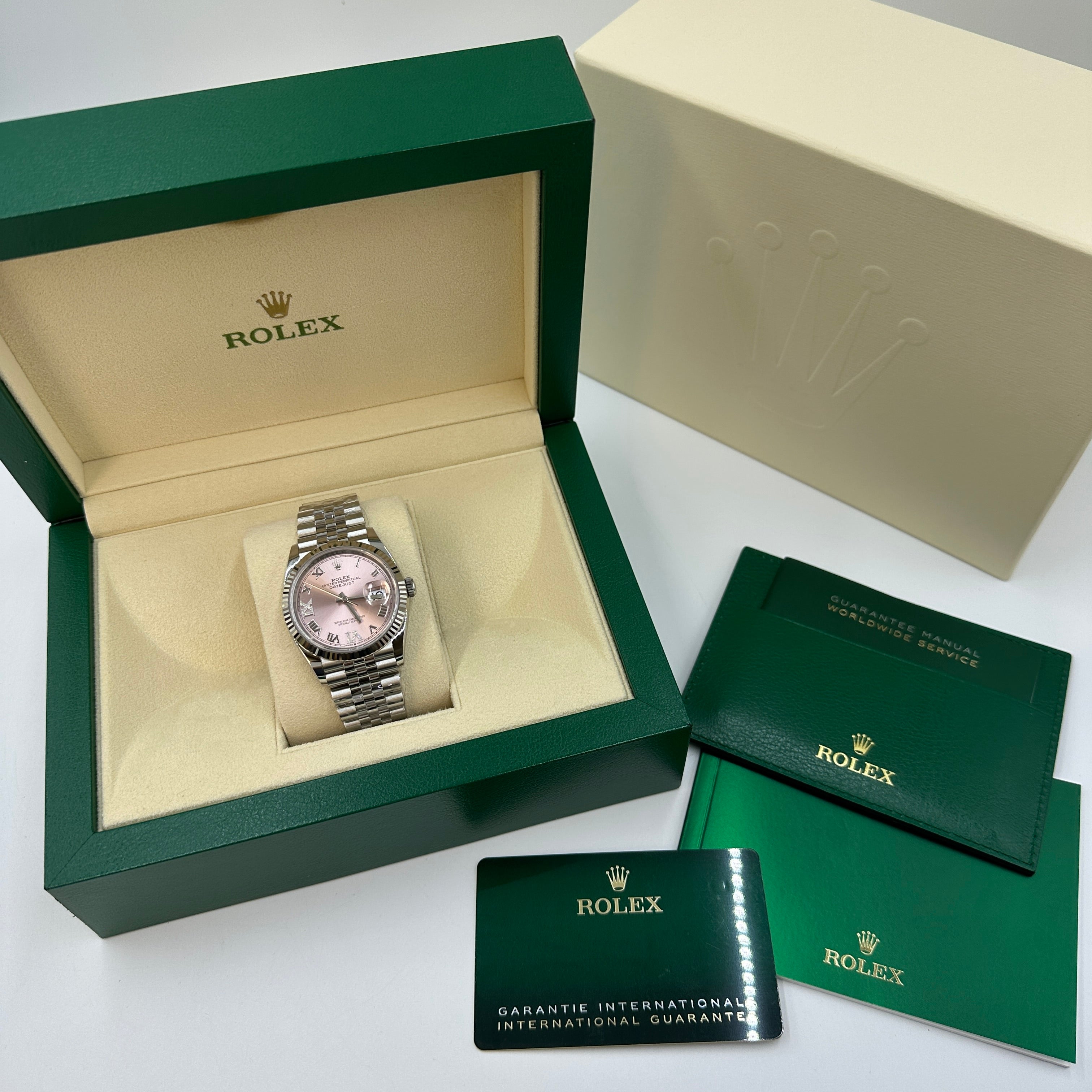 Rolex Datejust 36 126234 Rosa Roman VIIX Diamant-Zifferblatt Jubilee