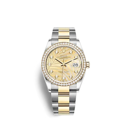 Rolex Datejust 36 126283RBR Golden Palm Diamond Oyster