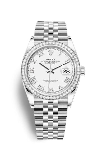Rolex Datejust 36 126284RBR White Roman Jubilee