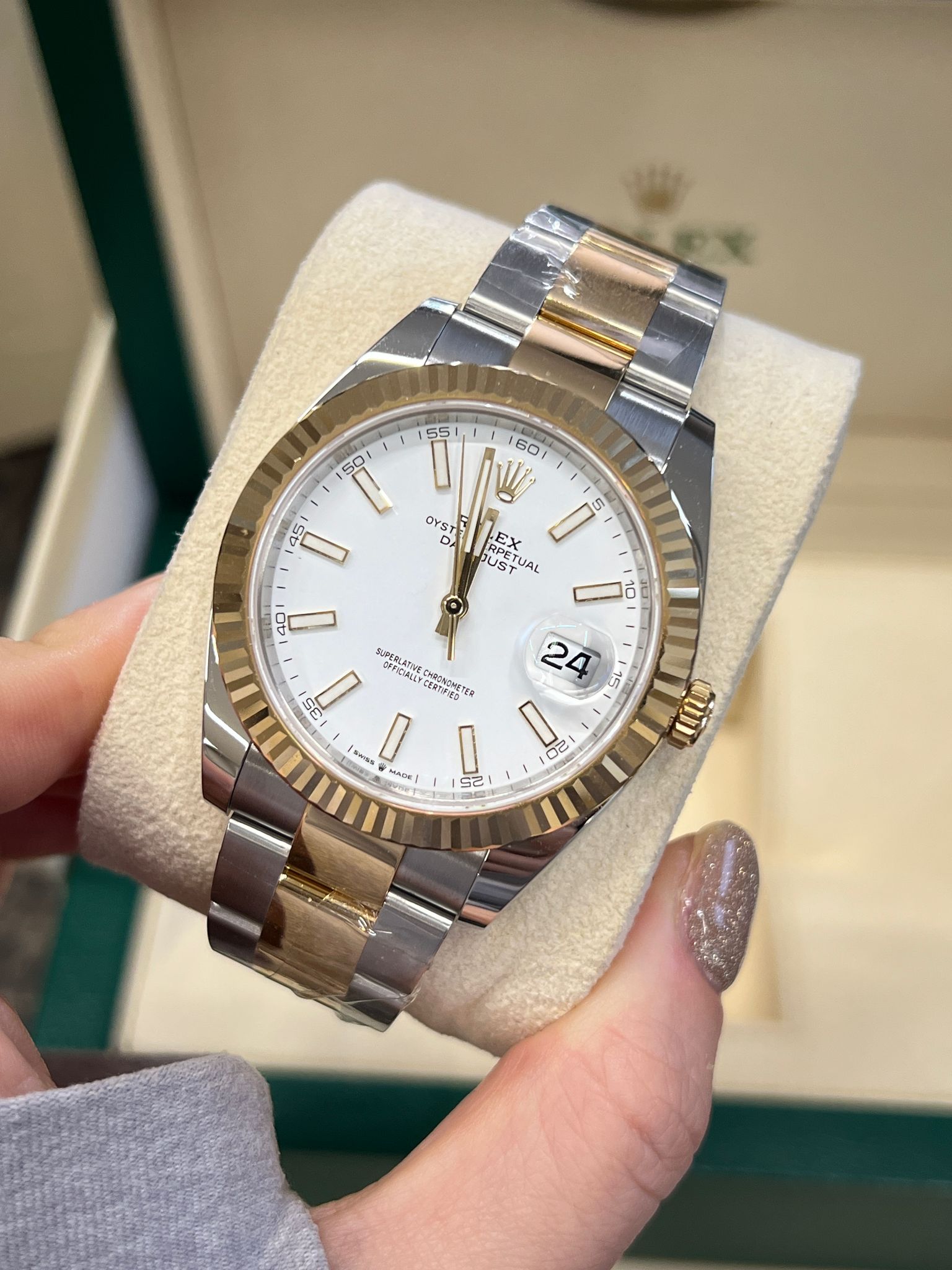 Rolex Datejust 41 126333 Weißer Index Oyster 2025