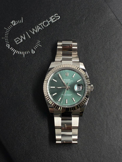 Rolex Datejust 41 126334 Mint Green Index Oyster 2025