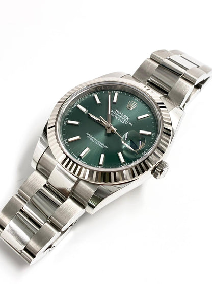 Rolex Datejust 41 126334 Mint Green Index Oyster 2025